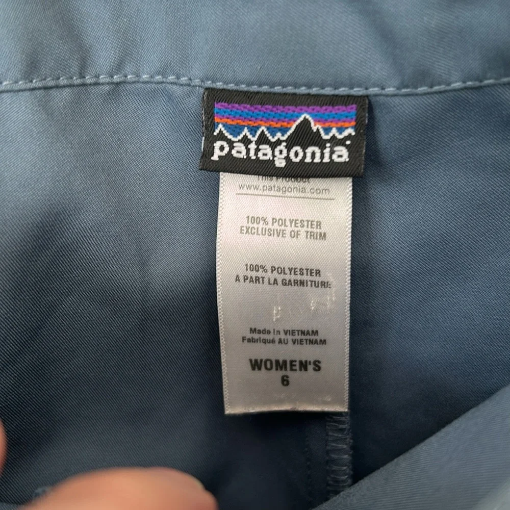 Patagonia Duway Slate Blue Women's Skort Size 6